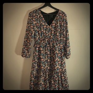 J.Crew Ruffle-hem dress in paisley floral size 6